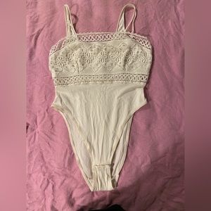 Lace one piece suit